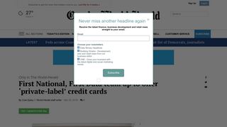 First National, First Data team up to offer 'private-label' credit cards ...