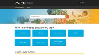 TeamPages Answers - ACTIVE Network