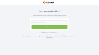 TeamSnap: Enter Your Email To Sign Up Now