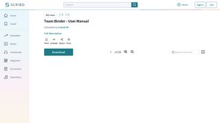 Team Binder - User Manual | Login | Email - Scribd