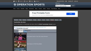 Teambuilder site down - Page 2 - Operation Sports Forums