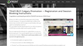 TEAM BUY Calgary Promotion – Registration and Session Booking ...
