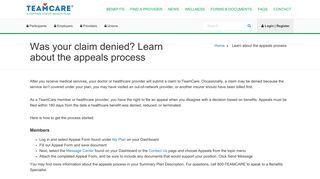 Claims | TeamCare