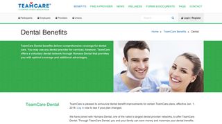 Benefits - Dental | TeamCare