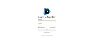 Log in to TeamCity — TeamCity - vvvv