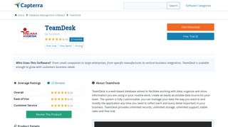 TeamDesk Reviews and Pricing - 2019 - Capterra