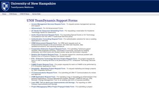 TeamDynamix Webforms: Please login... - University of New Hampshire