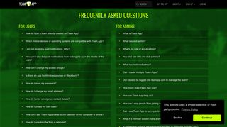 Frequently Asked Questions - Team App