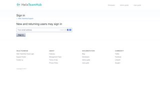 Sign in – Helix TeamHub Support