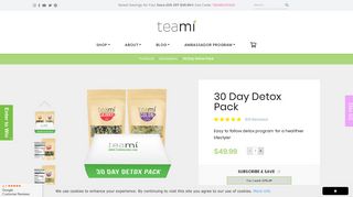 30 Day Tea Detox Pack - GMO, Gluten, Dairy & Sugar ... - Teami Blends