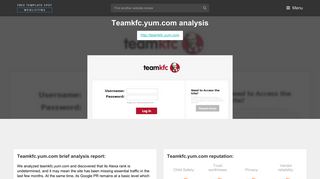 Team KFC Yum. KFC Portal Login - Popular Website Reviews