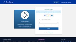 TeamLease login| Candidate login and apply for opportunities across ...