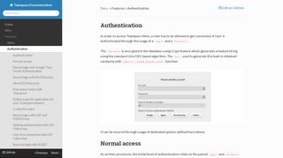 Authentication - Teampass Documentation - Read the Docs