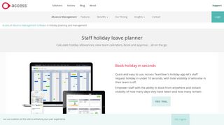 The UK's #1 Employee Holiday Leave Planner | Access TeamSeer