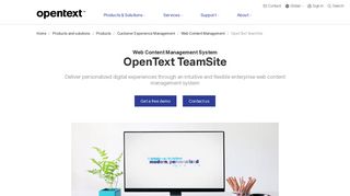Web Content Management System (WCMS) | OpenText TeamSite