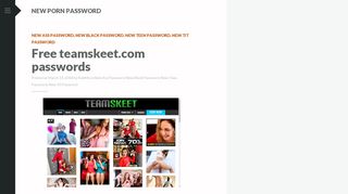 Free teamskeet.com passwords | New Porn Password