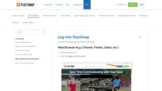 Log into TeamSnap - The Playbook - Teamsnap help