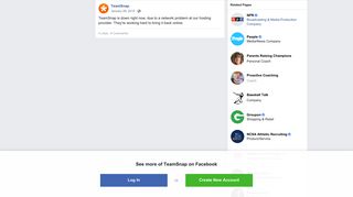 TeamSnap - TeamSnap is down right now, due to a network ...