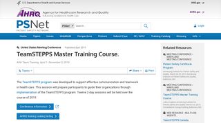 TeamSTEPPS Master Training Course. | AHRQ Patient Safety Network