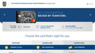 The Teamster Privilege Credit Card Program from Capital One®