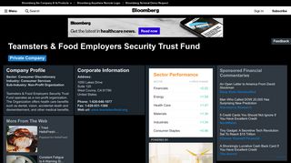 Teamsters & Food Employers Security Trust Fund: Company Profile ...