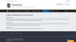 Claim Submission Instructions - Teamsters