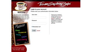 Login to your account - Team System Cafe