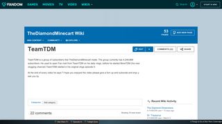 TeamTDM | TheDiamondMinecart Wiki | FANDOM powered by Wikia