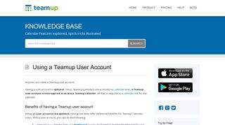 Using a Teamup User Account - Teamup Calendar