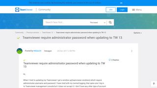 Solved: Teamviewer require administrator password when updating to ...