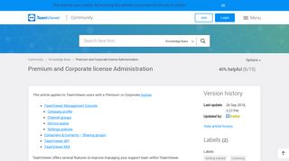 Premium and Corporate license Administration - TeamViewer ...