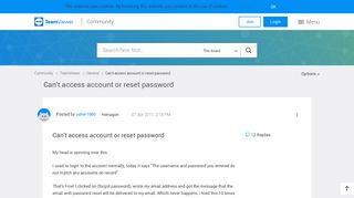 Can't access account or reset password - TeamViewer Community ...