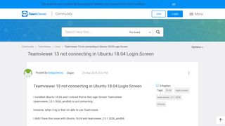 Teamviewer 13 not connecting in Ubuntu 18.04 Login Screen ...