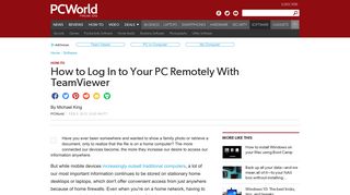 How to Log In to Your PC Remotely With TeamViewer | PCWorld
