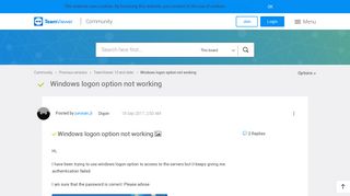 Solved: Windows logon option not working - TeamViewer Community ...