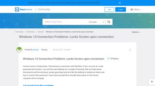 Windows 10 Connection Problems- Locks Screen upon connection ...