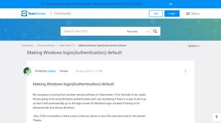 Making Windows login(Authentication) default - TeamViewer Community