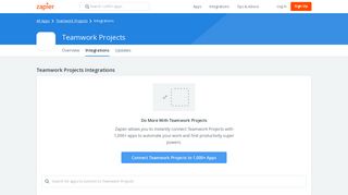 Teamwork Projects Integrations | Zapier