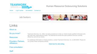Home / LOG IN CENTER / Job Seeke - Teamwork Services Inc