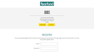 Register - Tearfund Jobs