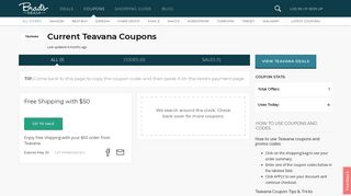 Teavana Coupons, Promo Codes & Discounts 2018 | Brad's Deals