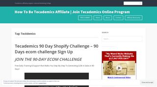TecAdemics – How To Be Tecademics Affiliate | Join Tecademics ...
