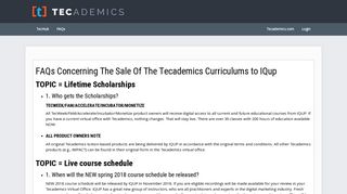 FAQ - Tecademics.com
