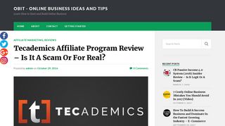 Tecademics Affiliate Program Review - Is It A Scam Or For Real?