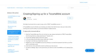 Creating/Signing up for a TecartaBible account – Tecarta Help Desk