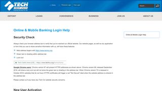 Security / Help - Tech Credit Union