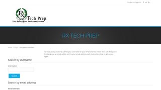 Forgotten password - Rx Tech Prep