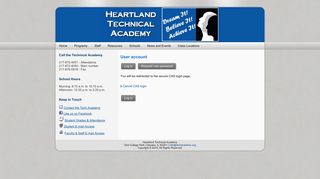 User account | Heartland Technical Academy