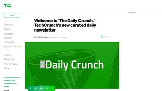 Welcome to 'The Daily Crunch,' TechCrunch's new curated daily ...