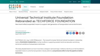 Universal Technical Institute Foundation Rebranded as TECHFORCE ...